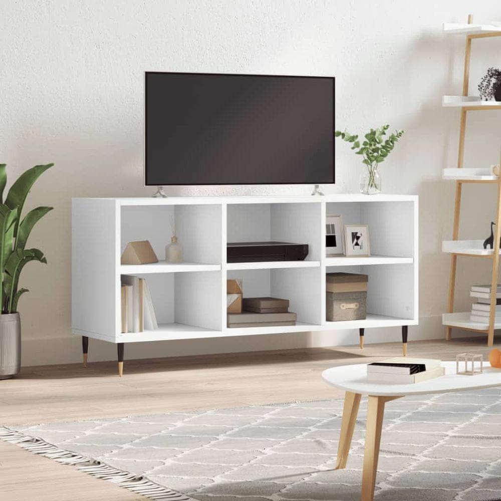 Vidaxl TV skrinka biela 103,5x30x50 cm kompozitné drevo